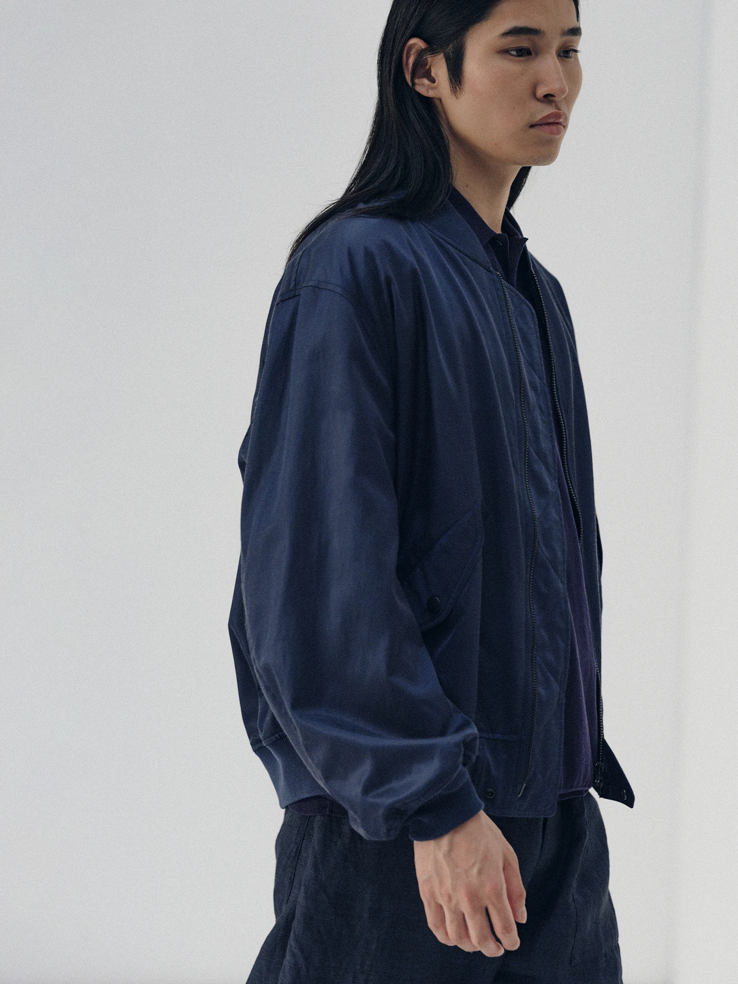 USA Cotton Satin Flight Jacket | OUTER WEAR | KAPTAIN