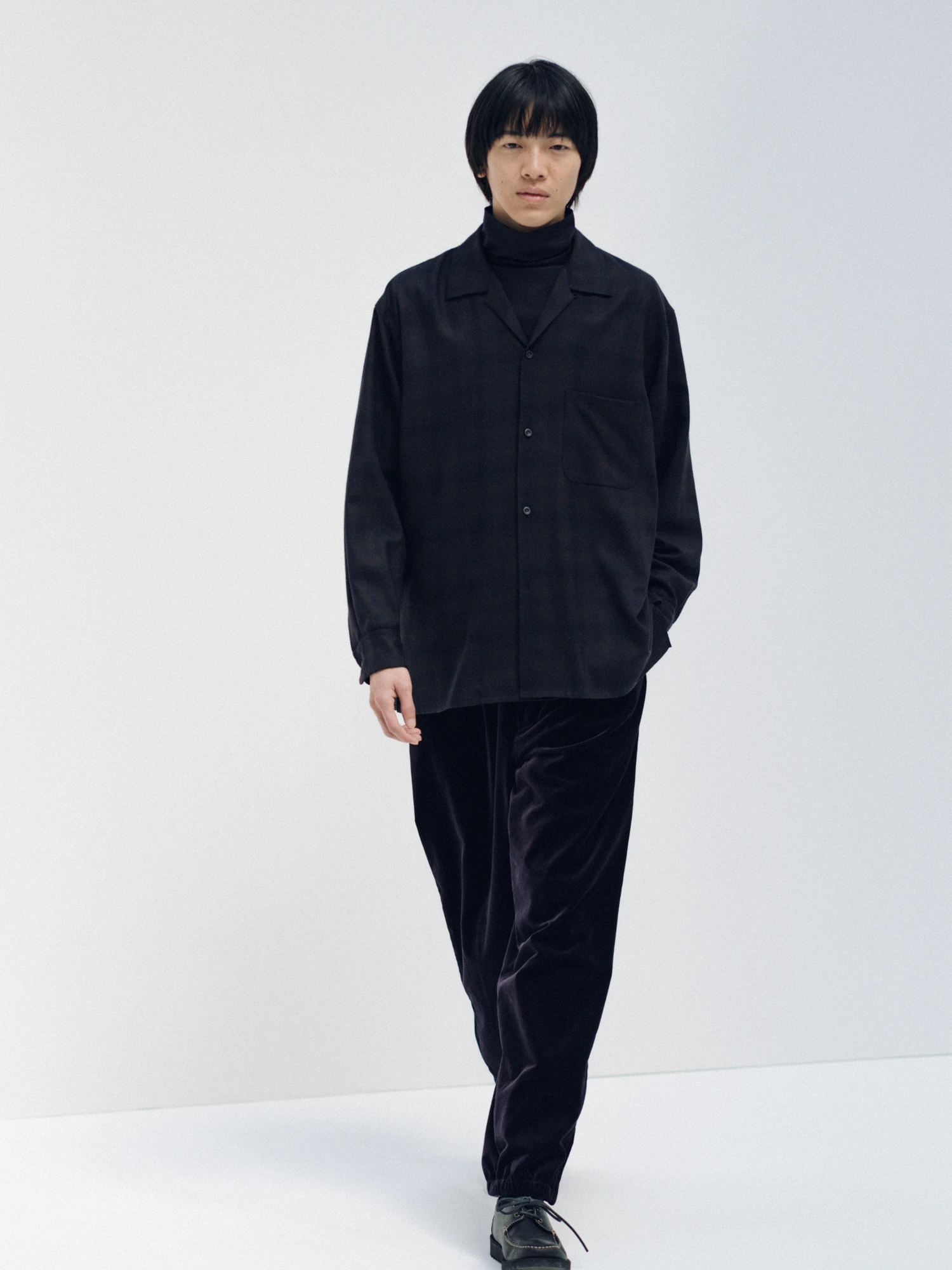 Wool Ombre Open Collared Shirt | SHIRTS | KAPTAIN SUNSHINE