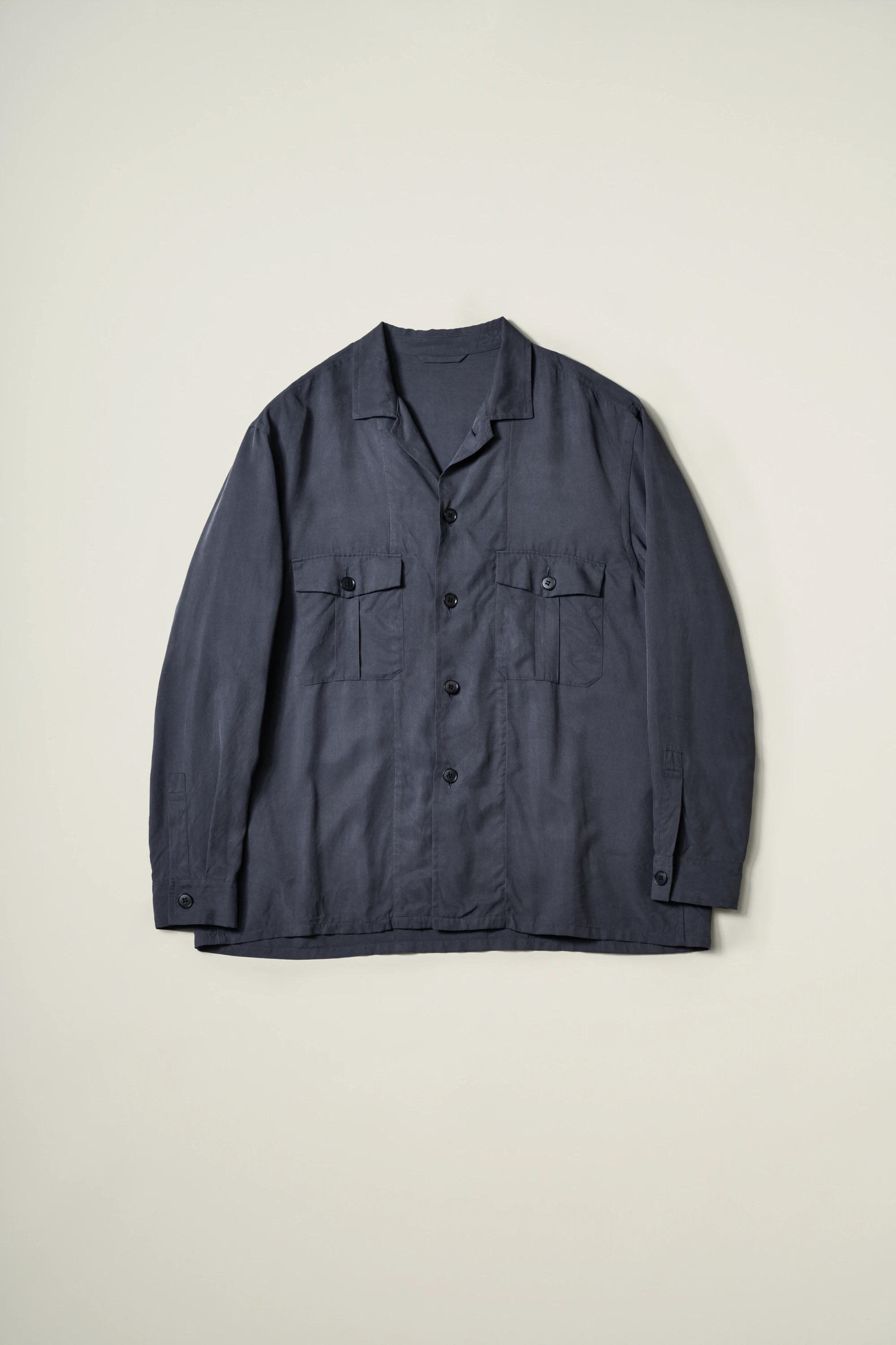 Silk Military Shirt Jacket（ESPRESSO） Silk Military Shirt Jacket | SHIRTS | KAPTAIN SUNSHINE ONLINE STORE