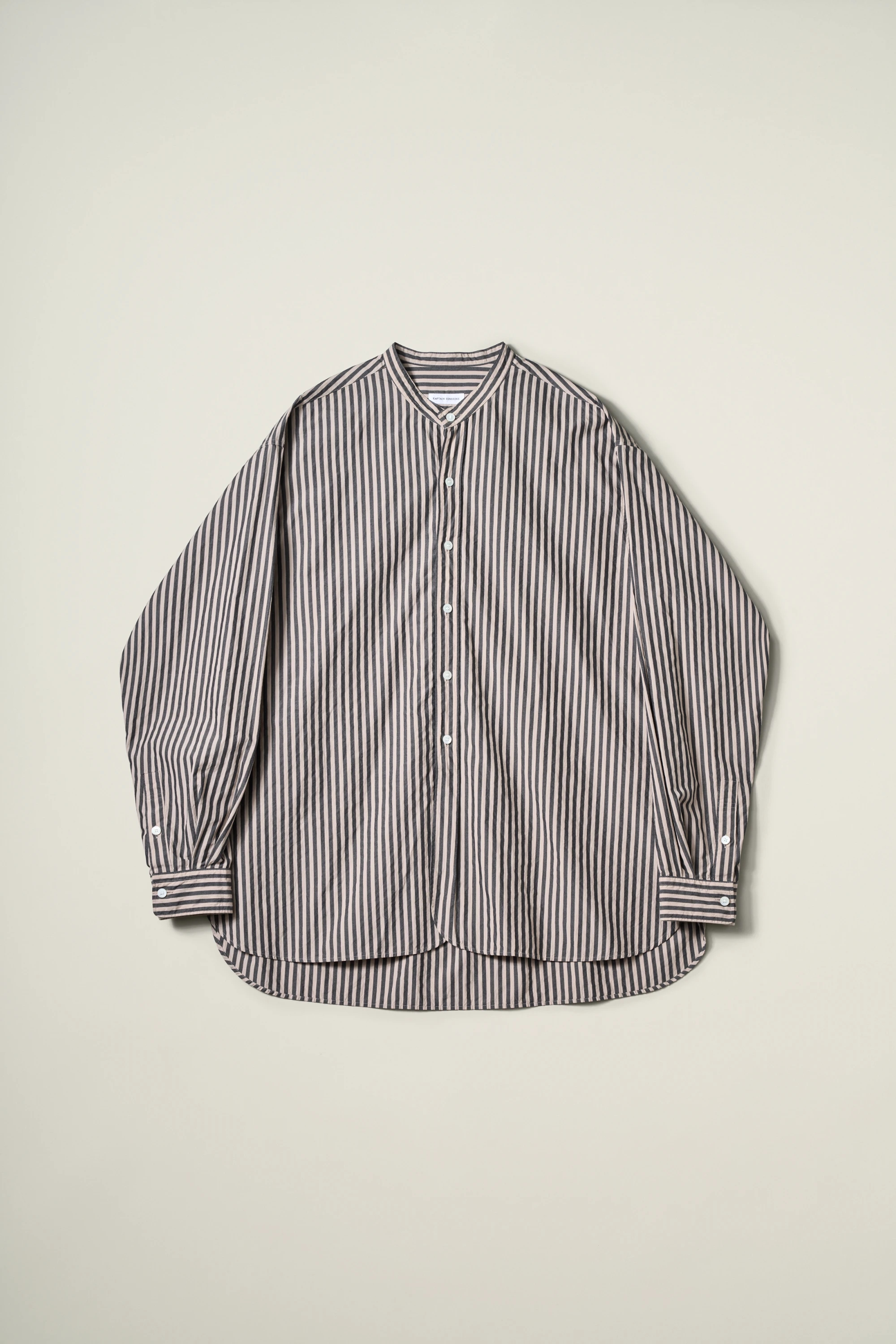 Bumpy Stripe Stand Collar Shirt | SHIRTS | KAPTAIN SUNSHINE ONLINE 