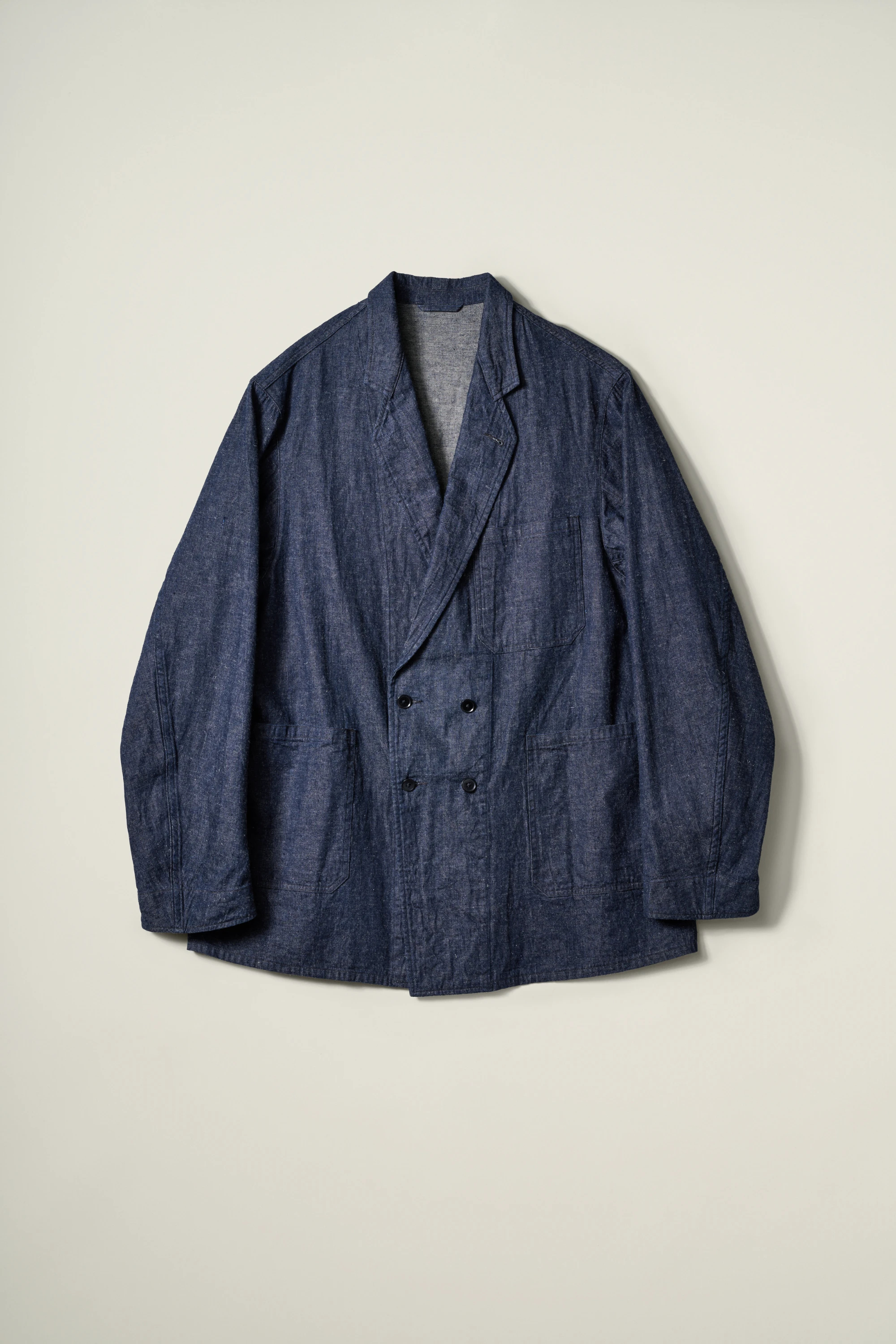 Cotton Linen Denim DB Take Easy Jacket | OUTER WEAR | KAPTAIN