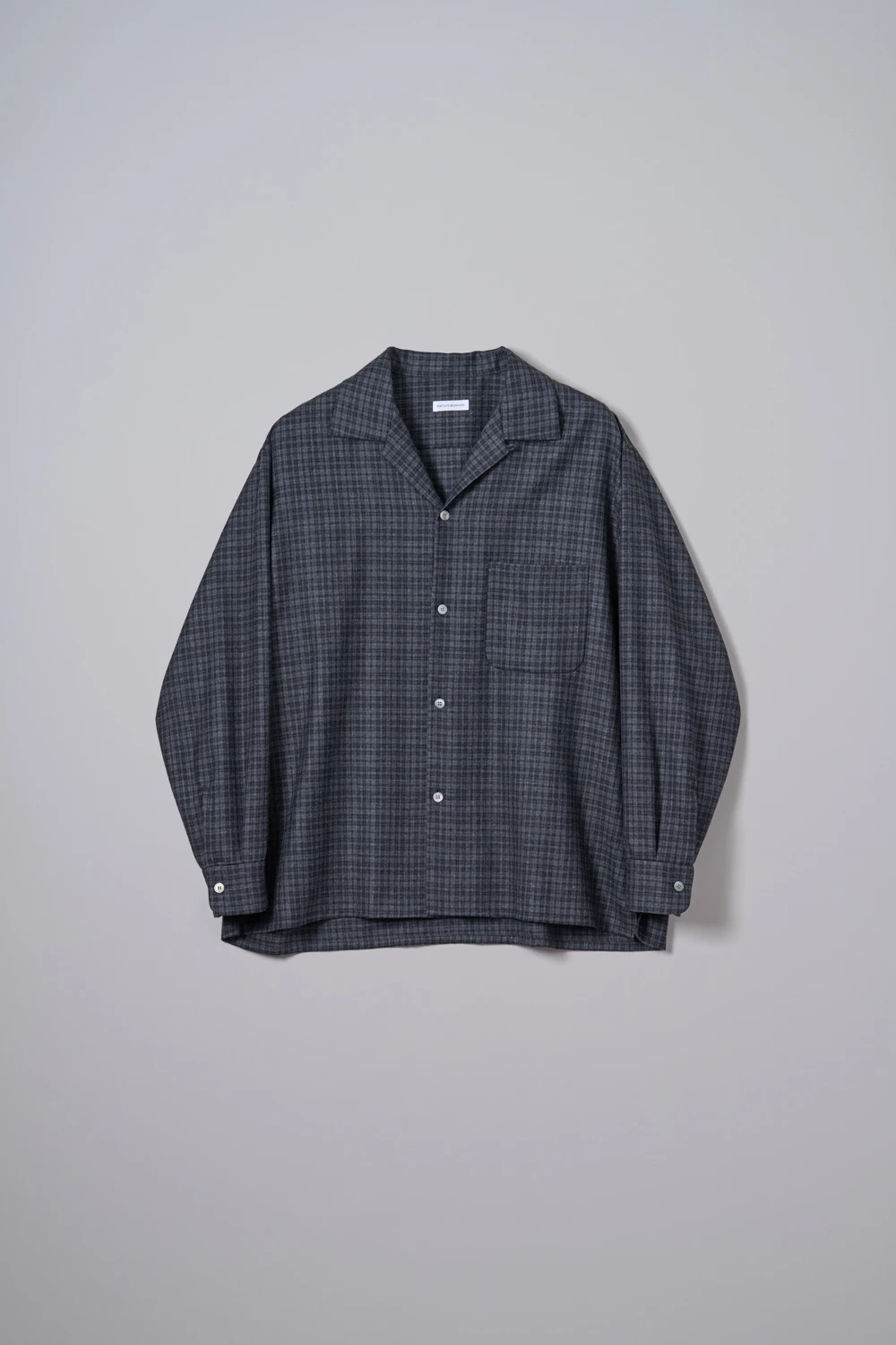 Wool Plaid Open Collar Shirt | SHIRTS | KAPTAIN SUNSHINE ONLINE STORE
