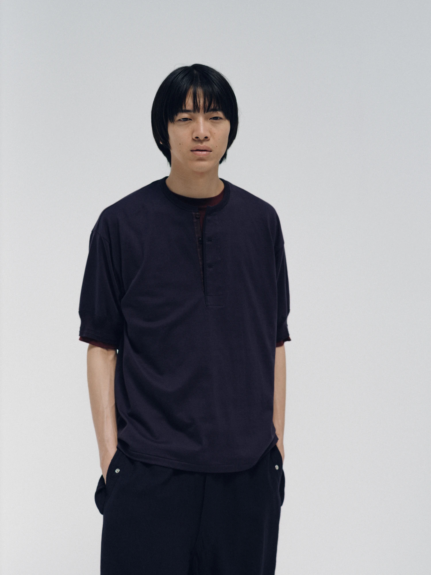 ひむずん Suvin Supima Tube Henleyneck Tee Light | CUTSEW | KAPTAIN SUNSHINE