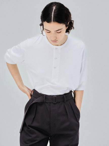 KAPTAIN SUNSHINE Suvin Boat neck Shirt 茶 KAPTAIN SUNSHINE Suvin