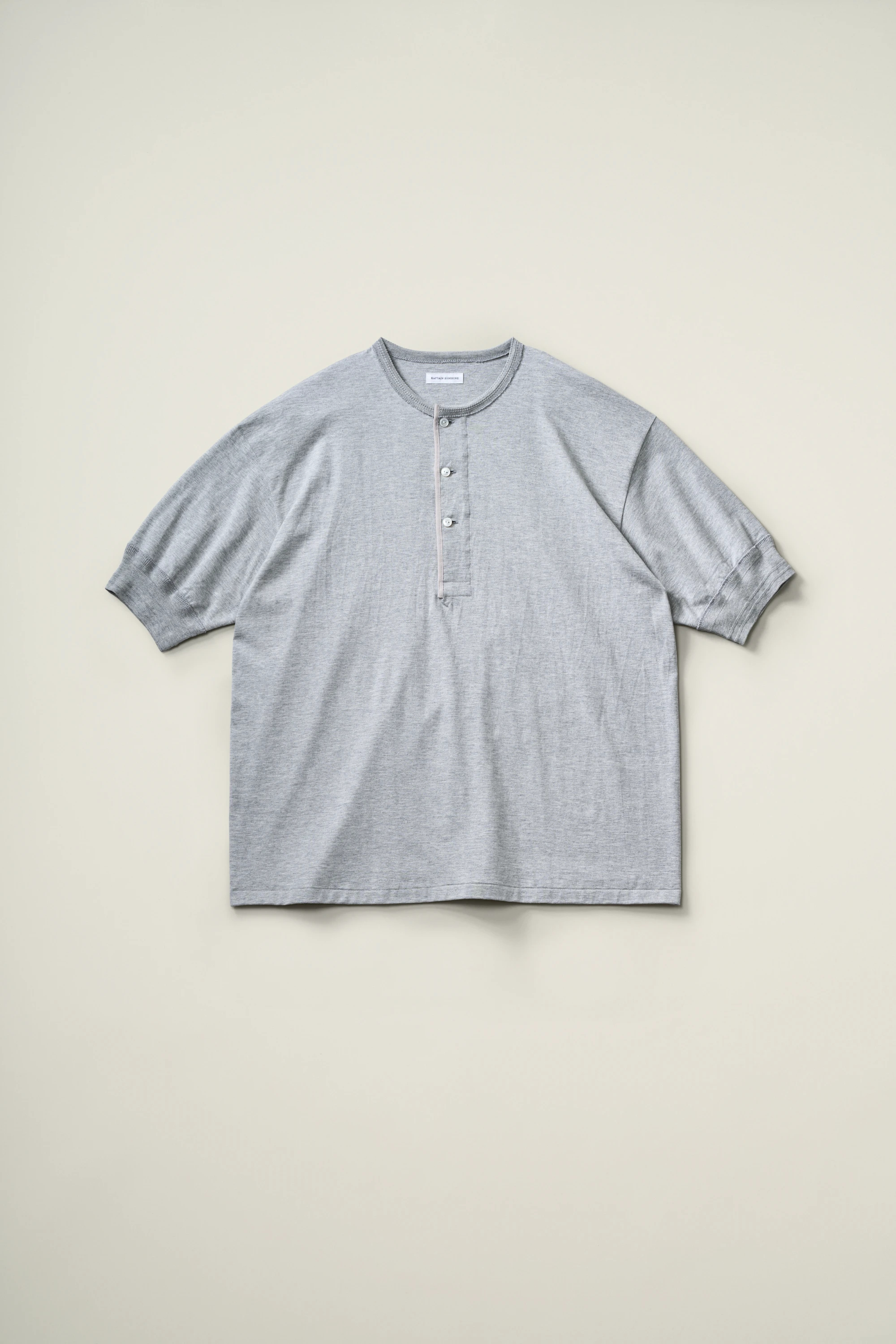 KAPTAIN SUNSHINE(キャプテンサンシャイン) |Suvin Supima Tube Henleyneck Tee Light
