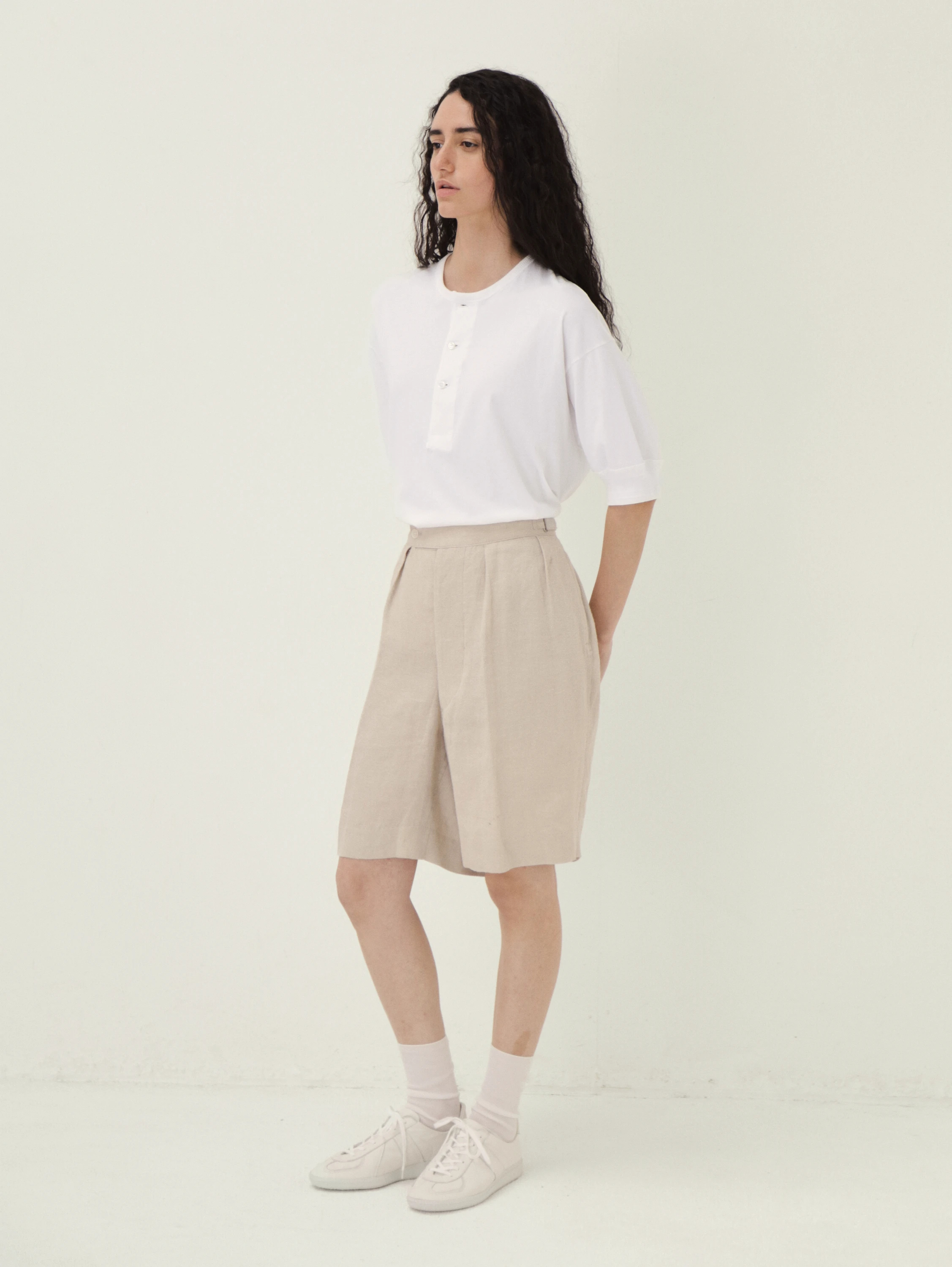 KAPTAIN SUNSHINE(キャプテンサンシャイン) |Suvin Supima Tube Henleyneck Tee Light