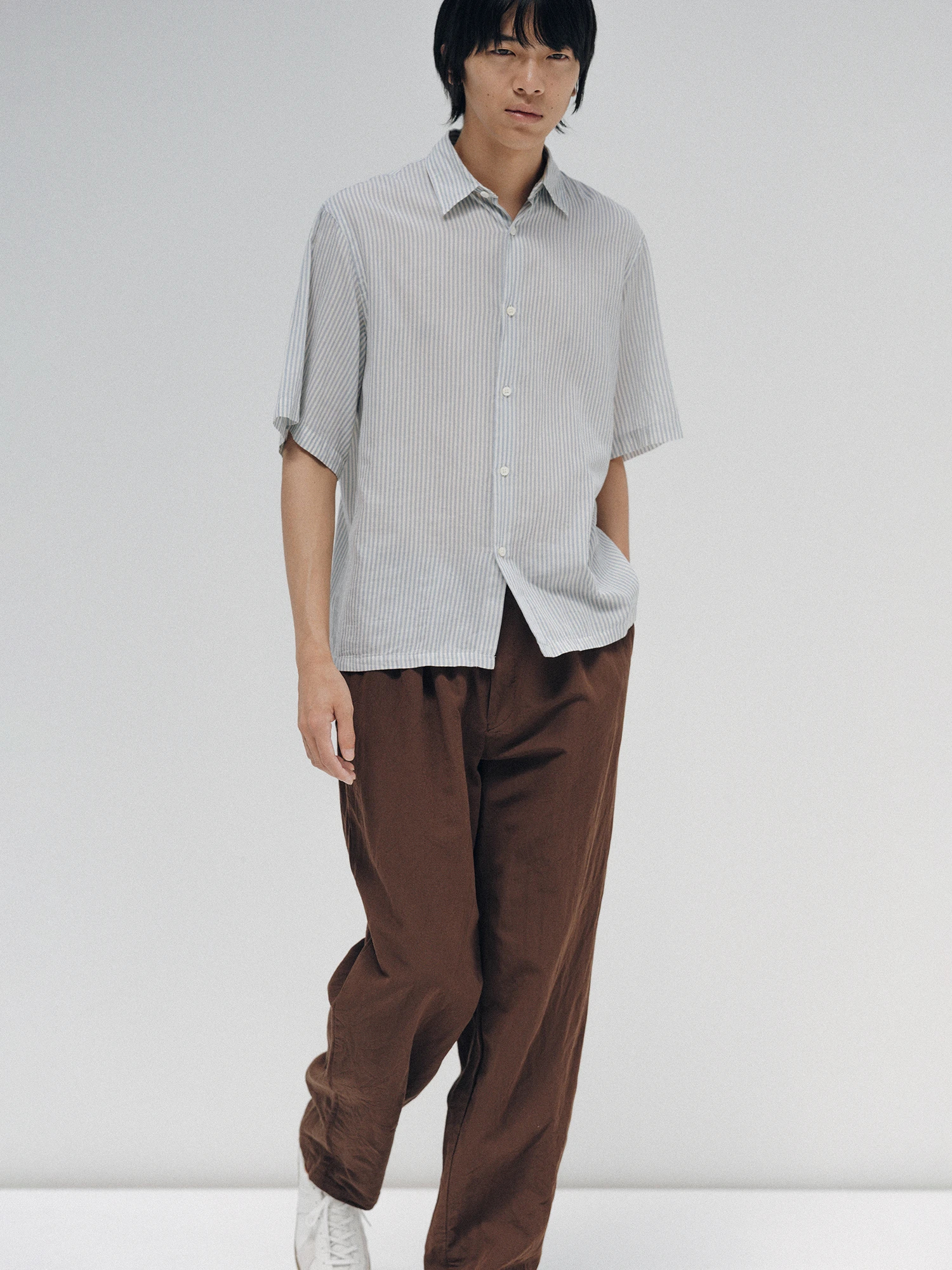 KAPTAIN SUNSHINE 38 半袖シャツ グレー 20240530163459595_500.jpg