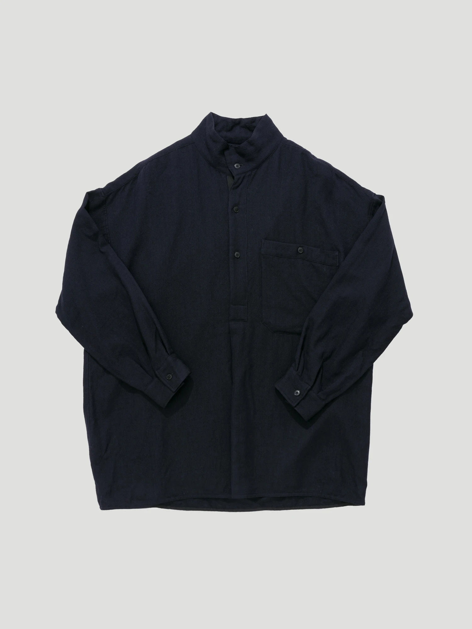 Wool Gauze Stand Collared Smock | SHIRTS | KAPTAIN SUNSHINE ONLINE