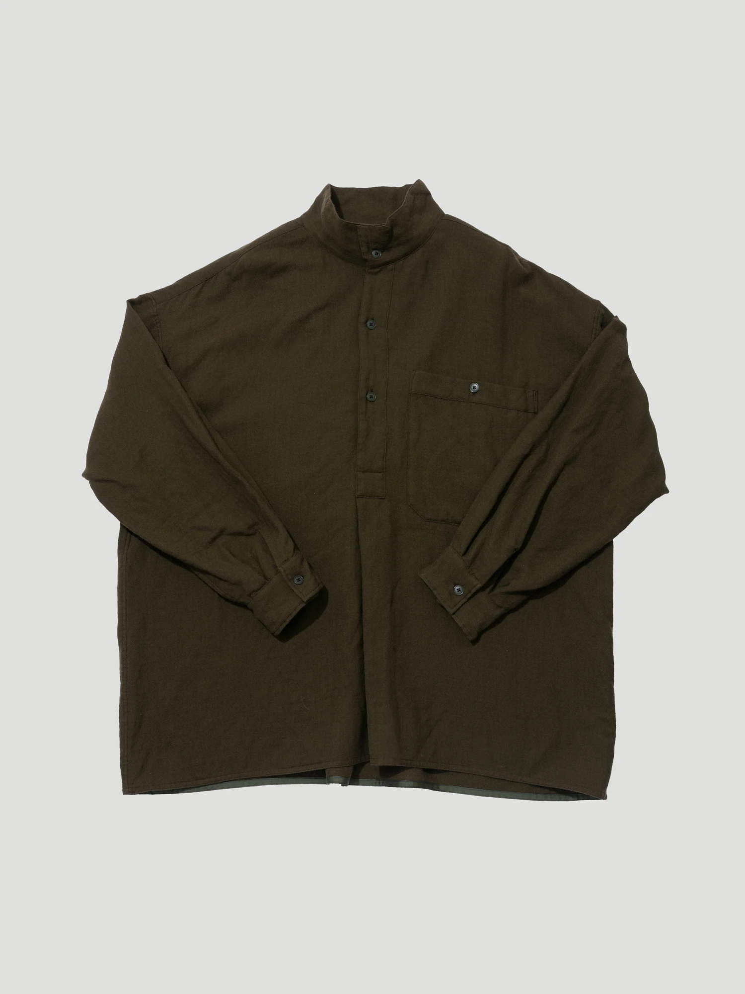 【KAPTAIN SUNSHINE】STAND COLLAR SMOCK Kaptain Sunshine Stand Collar Smock - Navy Black | Wallace