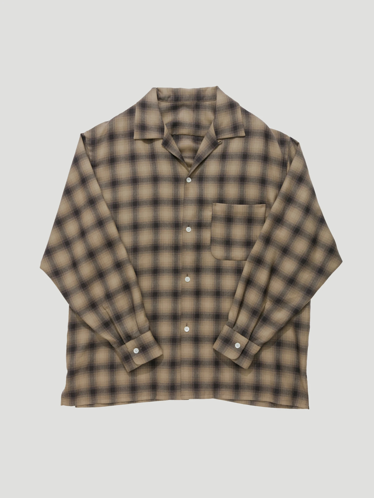 Wool Ombre Open Collared Shirt | SHIRTS | KAPTAIN SUNSHINE ONLINE