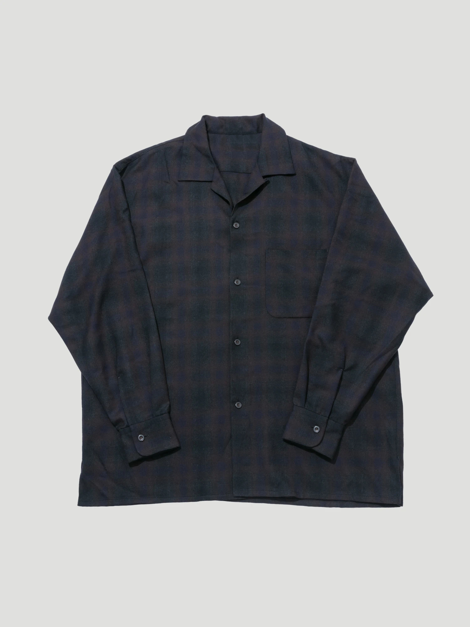 Wool Ombre Open Collared Shirt | SHIRTS | KAPTAIN SUNSHINE ONLINE