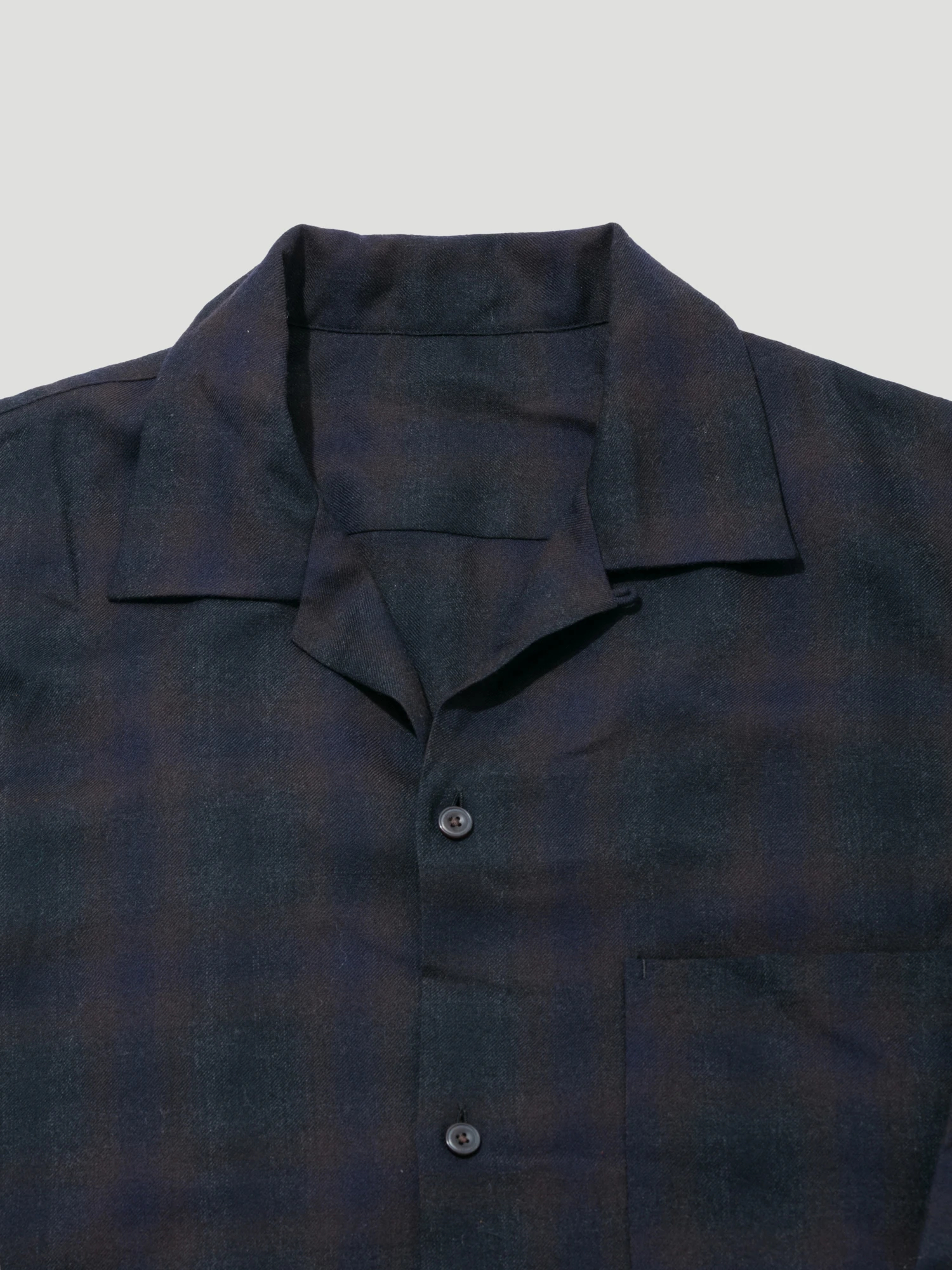 Wool Ombre Open Collared Shirt | SHIRTS | KAPTAIN SUNSHINE ONLINE