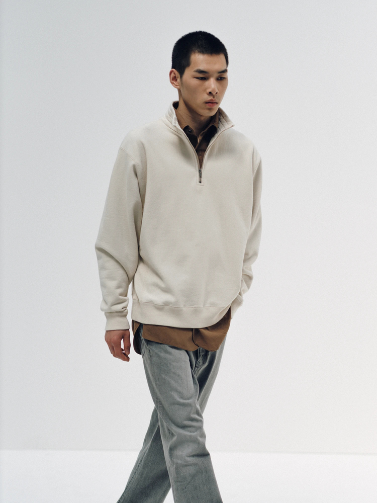 KAPTAIN SUNSHINE ヤク　 ハイネック　ニット ナチュラル 36 Zipper High Neck Pullover | CUTSEW | KAPTAIN SUNSHINE ONLINE