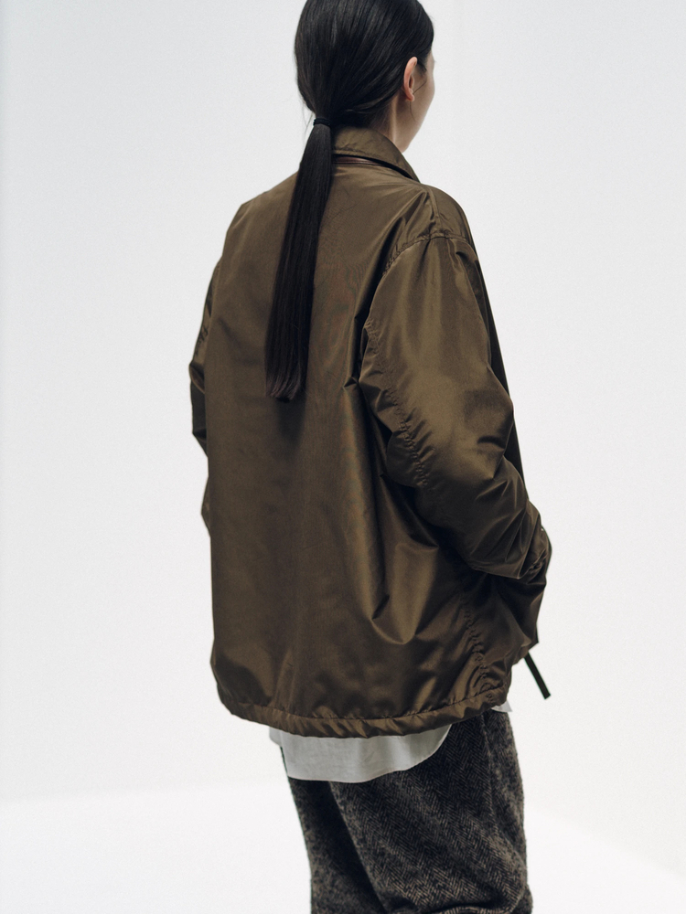 ジャケット・アウター KAPTAIN SUNSHINE Silk Poly Coach Jacket Kaptain Sunshine Silk Poly Coach Jacket, Olive – Glasswing