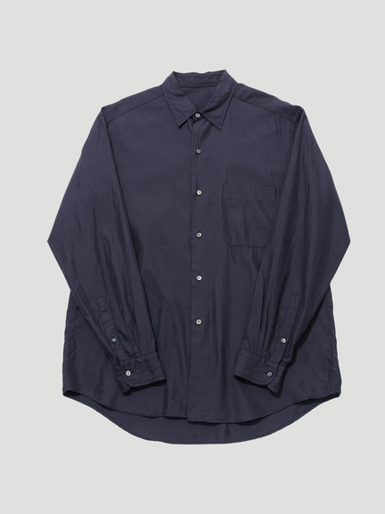 kaptain sunshine シルク混紡 スリーピングシャツ 36 ネイビー kaptain sunshine シルク混紡 スリーピングシャツ 36 ネイビー