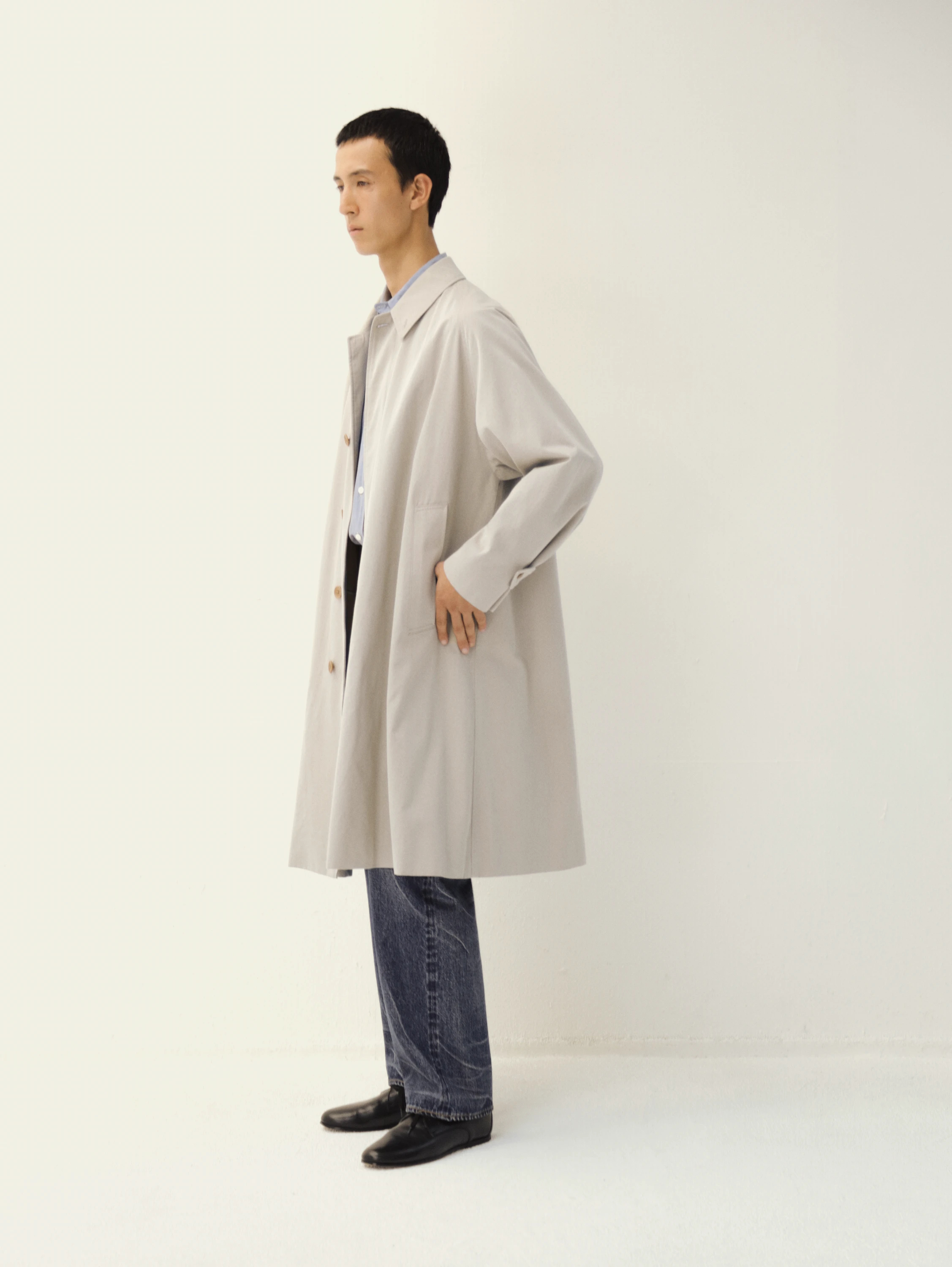 Cotton Covert Gabardine Walker Coat | OUTER WEAR | KAPTAIN