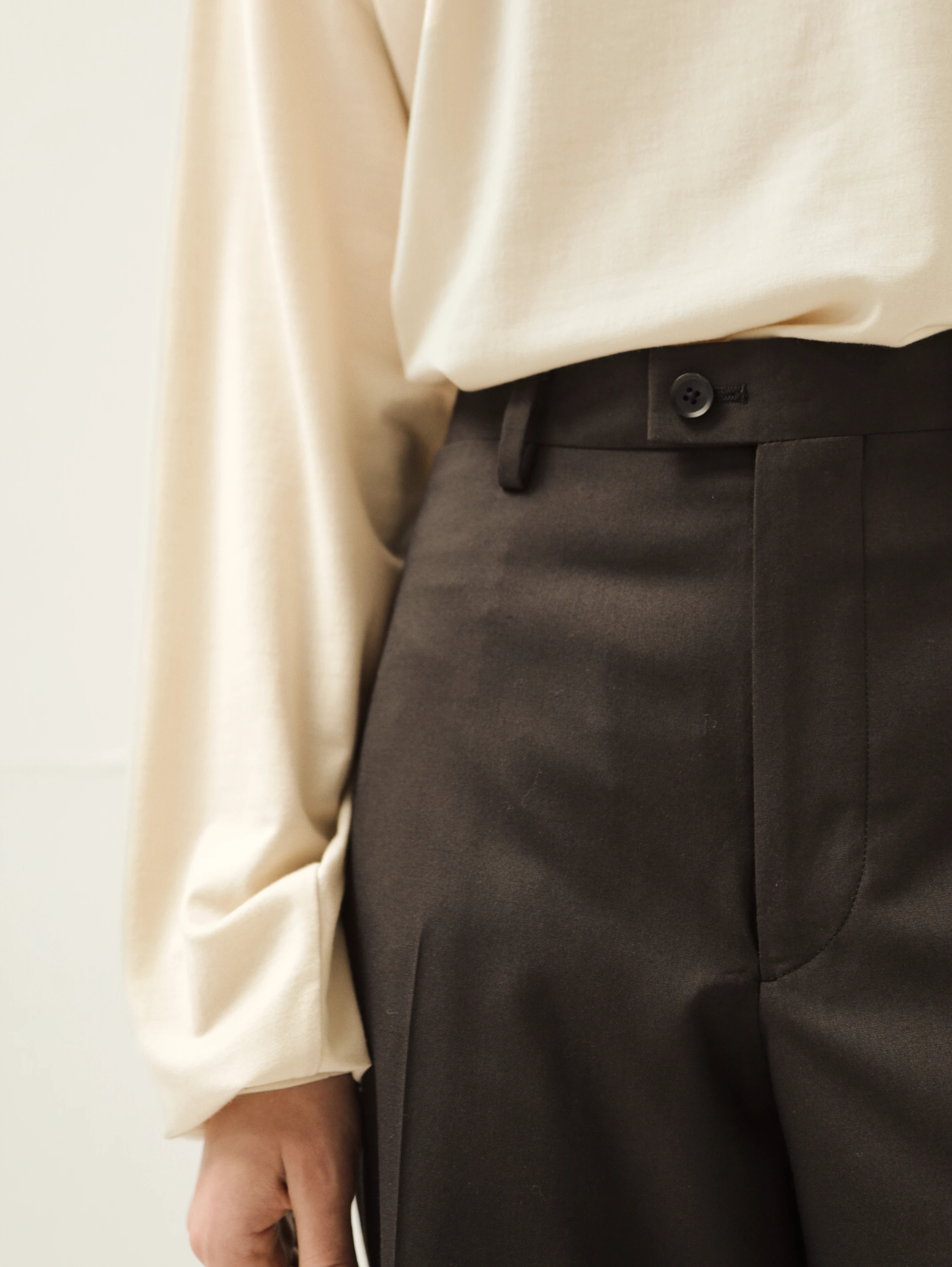 KAPTAIN SUNSHINE(キャプテンサンシャイン) |Wool Poplin Neutral Slacks