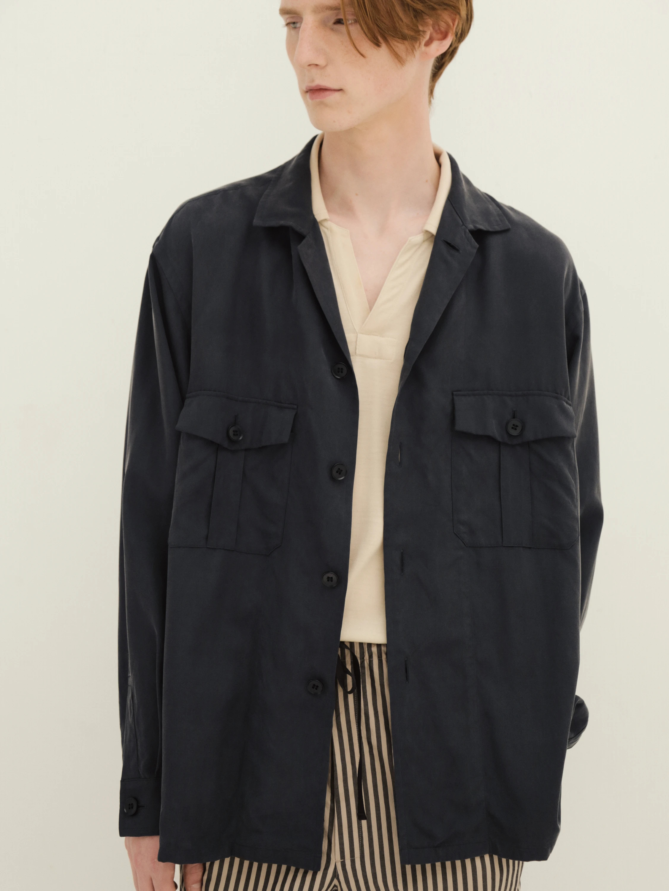 Silk Military Shirt Jacket | SHIRTS | KAPTAIN SUNSHINE ONLINE STORE