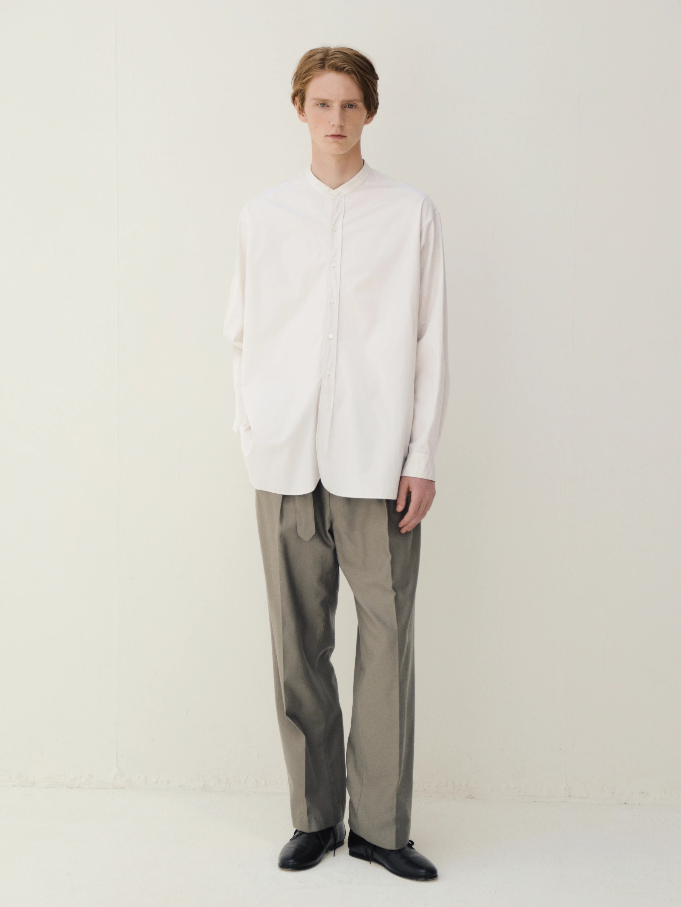 KAPTAIN SUNSHINE(キャプテンサンシャイン) |Hakeme Chambray Stand Collar Shirt