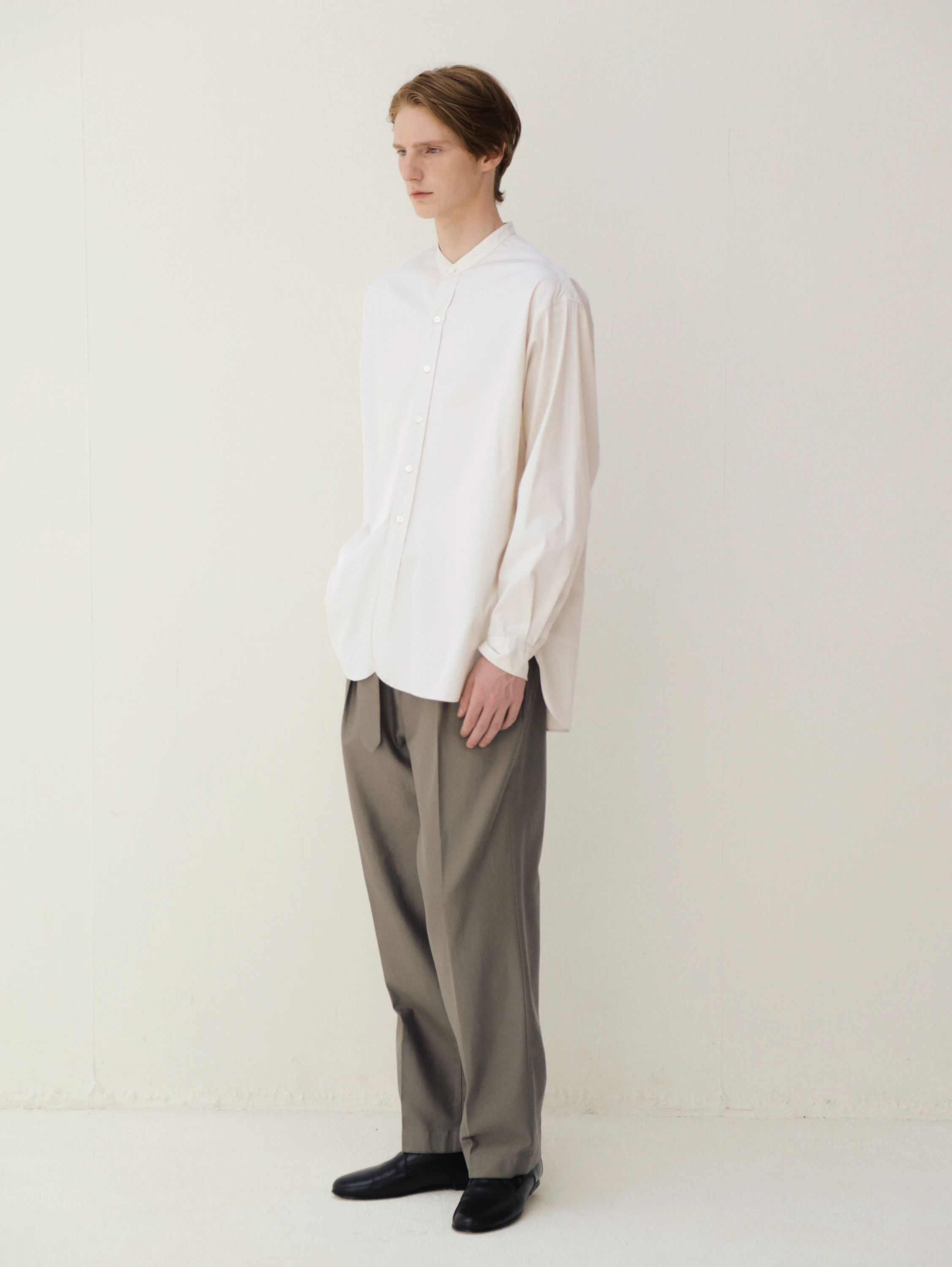 KAPTAIN SUNSHINE(キャプテンサンシャイン) |Hakeme Chambray Stand Collar Shirt