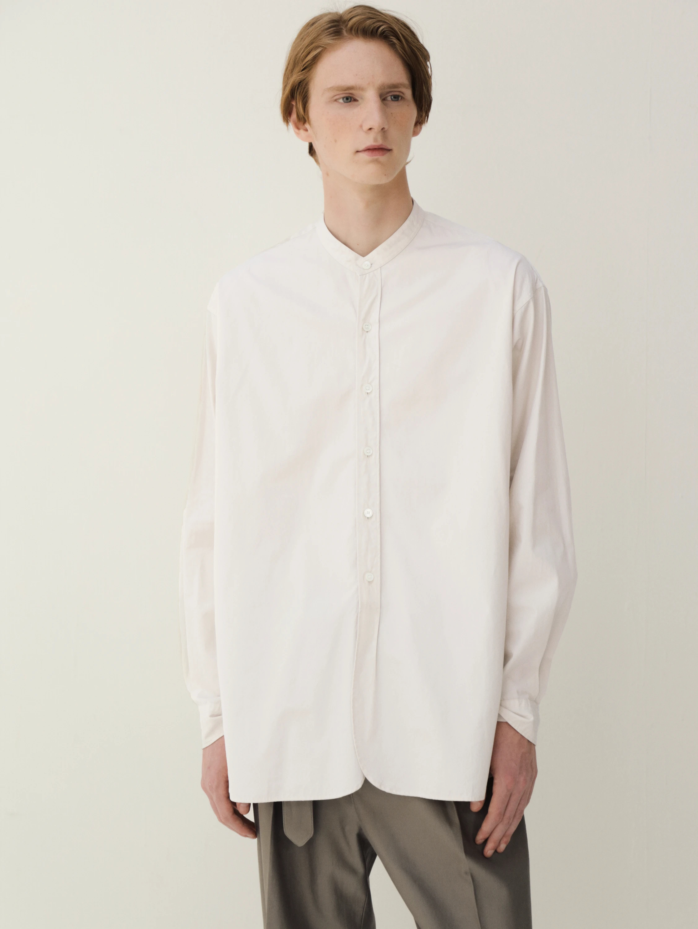 KAPTAIN SUNSHINE(キャプテンサンシャイン) |Hakeme Chambray Stand Collar Shirt