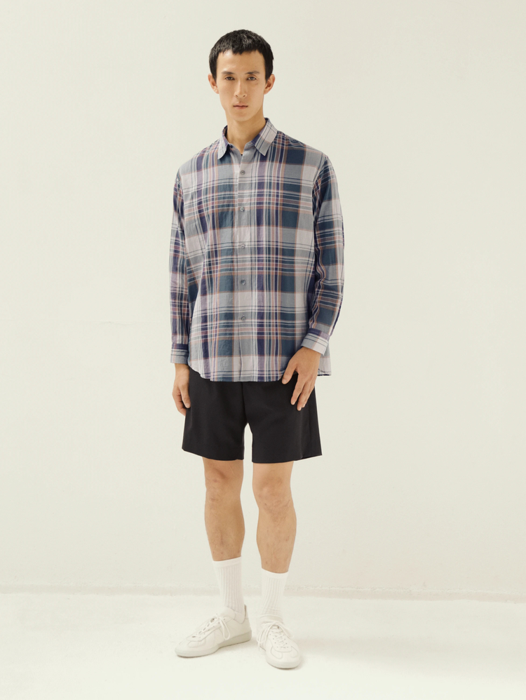 Gauze Plaid Plain Shirt | SHIRTS | KAPTAIN SUNSHINE ONLINE STORE