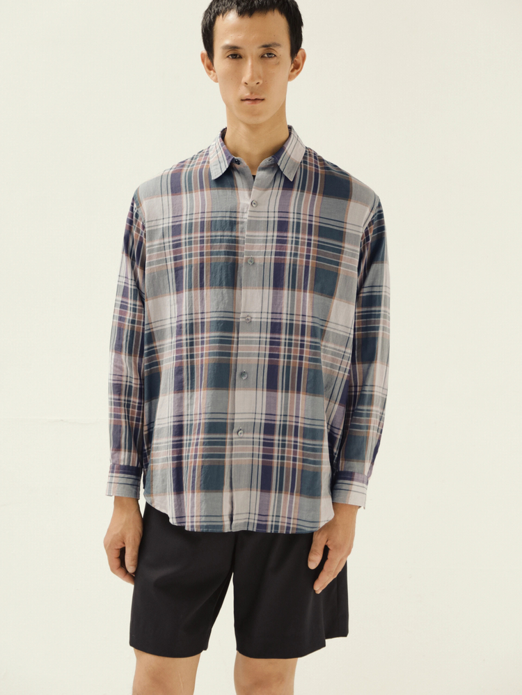 Gauze Plaid Plain Shirt | SHIRTS | KAPTAIN SUNSHINE ONLINE STORE