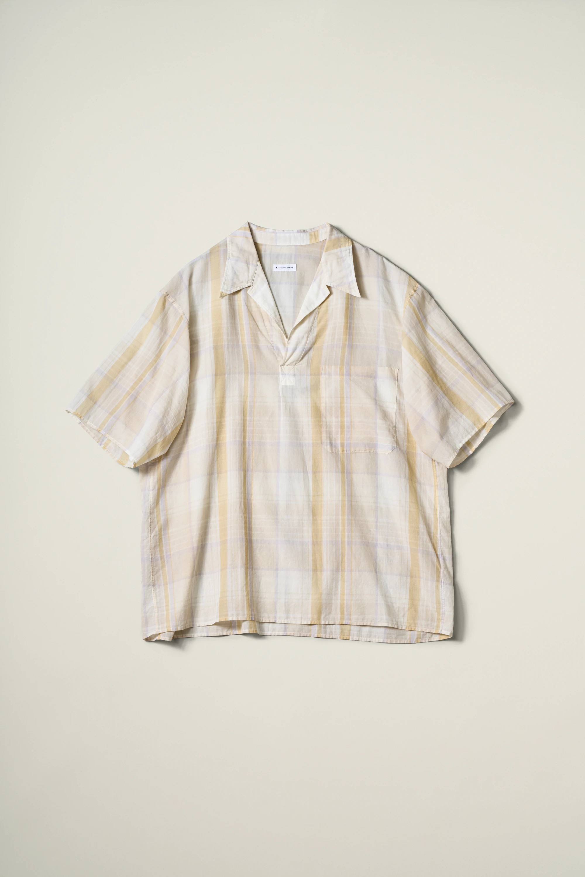 KAPTAIN SUNSHINE(キャプテンサンシャイン) |Gauze Plaid Pullover SS Shirt