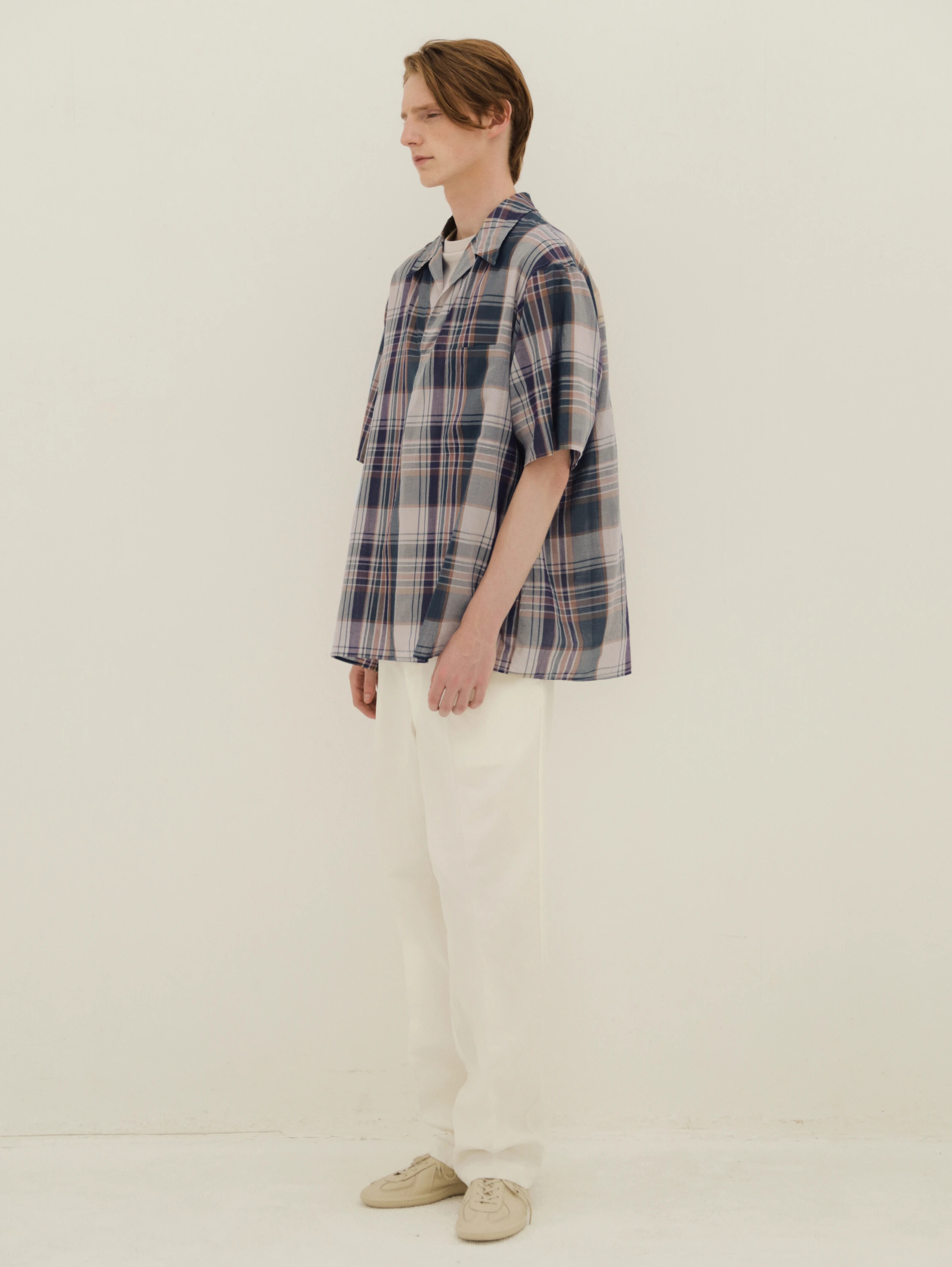 KAPTAIN SUNSHINE(キャプテンサンシャイン) |Gauze Plaid Pullover SS Shirt