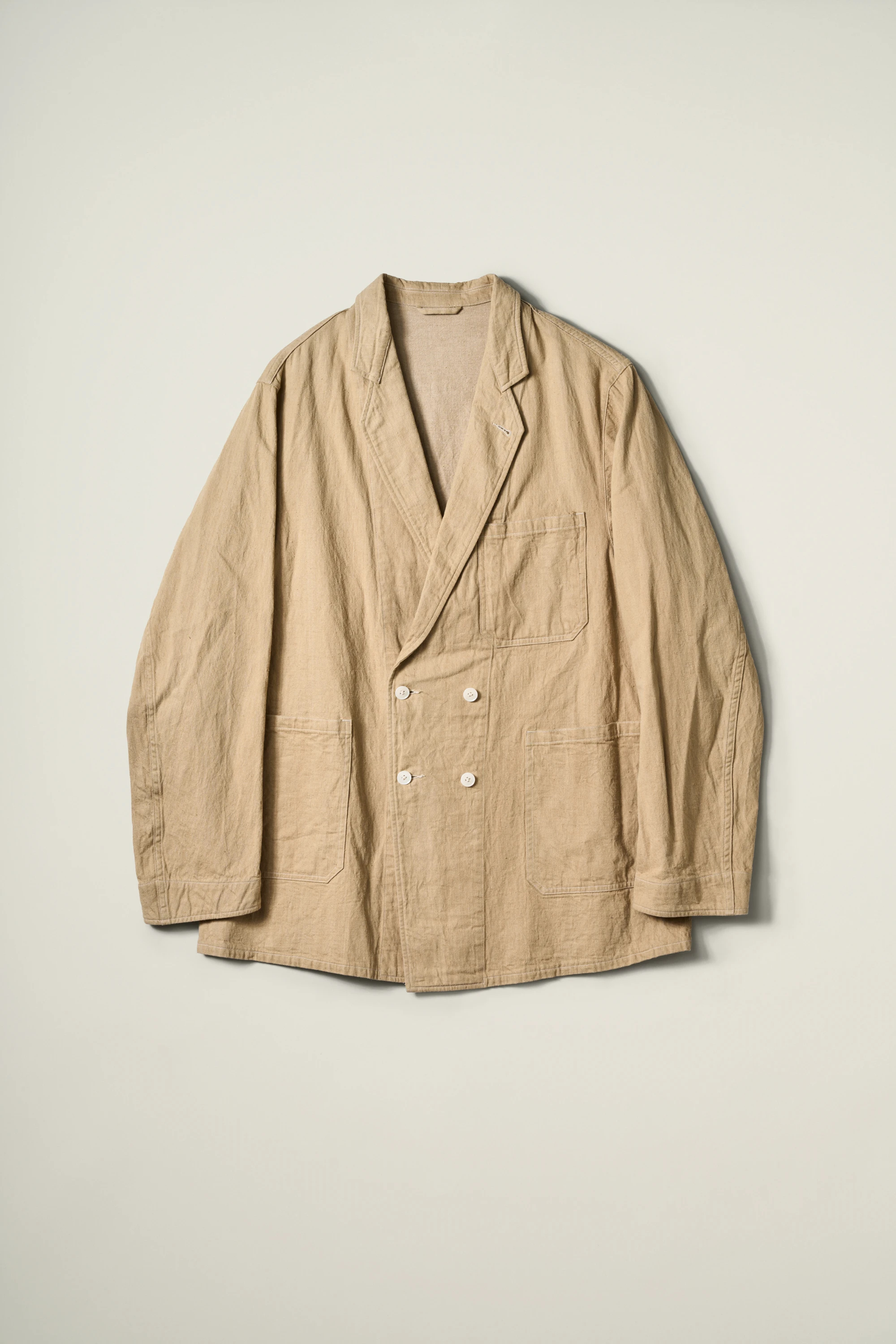 Cotton Linen Denim DB Take Easy Jacket | OUTER WEAR | KAPTAIN