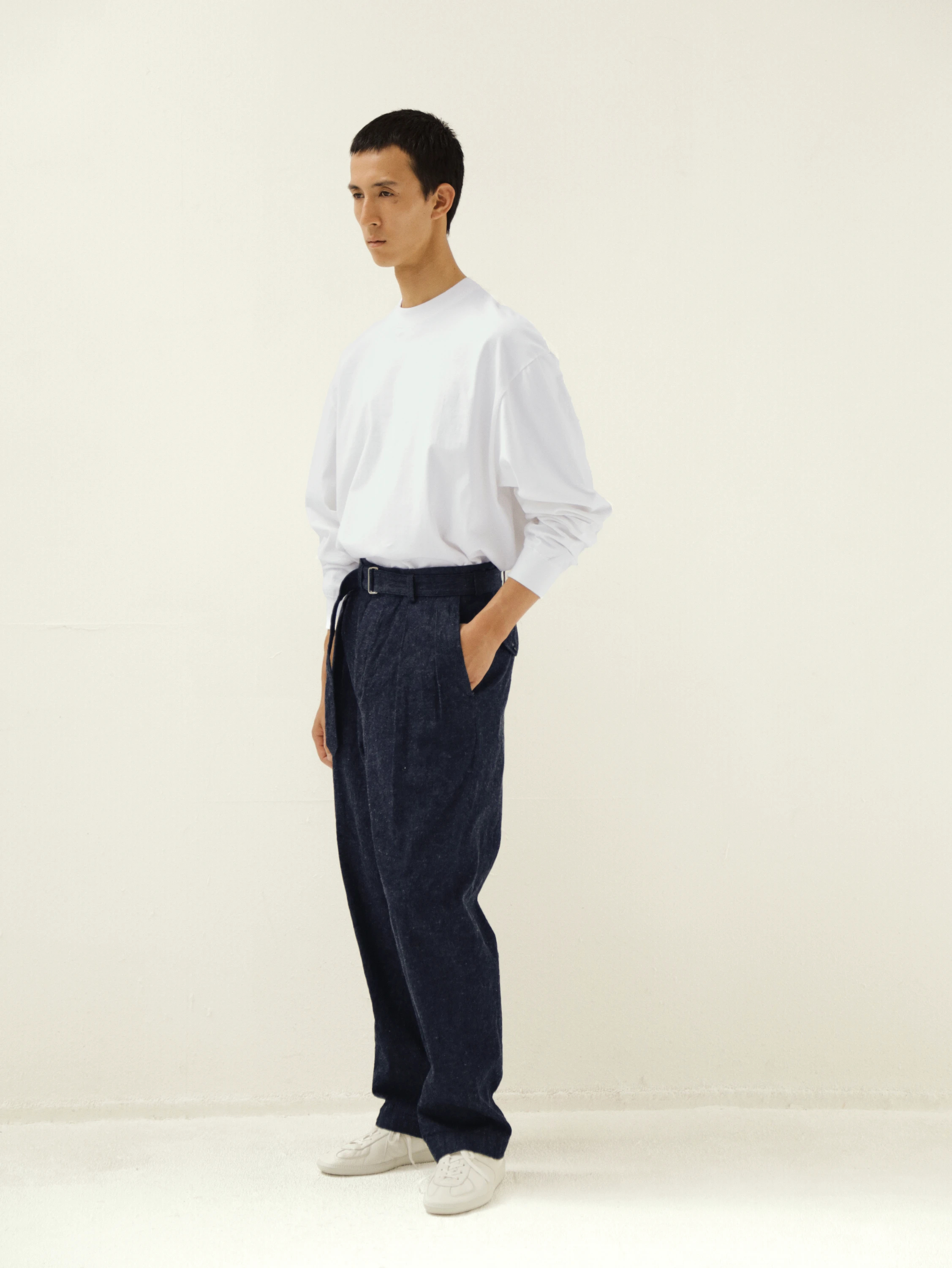 Cotton Linen Denim Riviera Trousers | BOTTOMS | KAPTAIN SUNSHINE