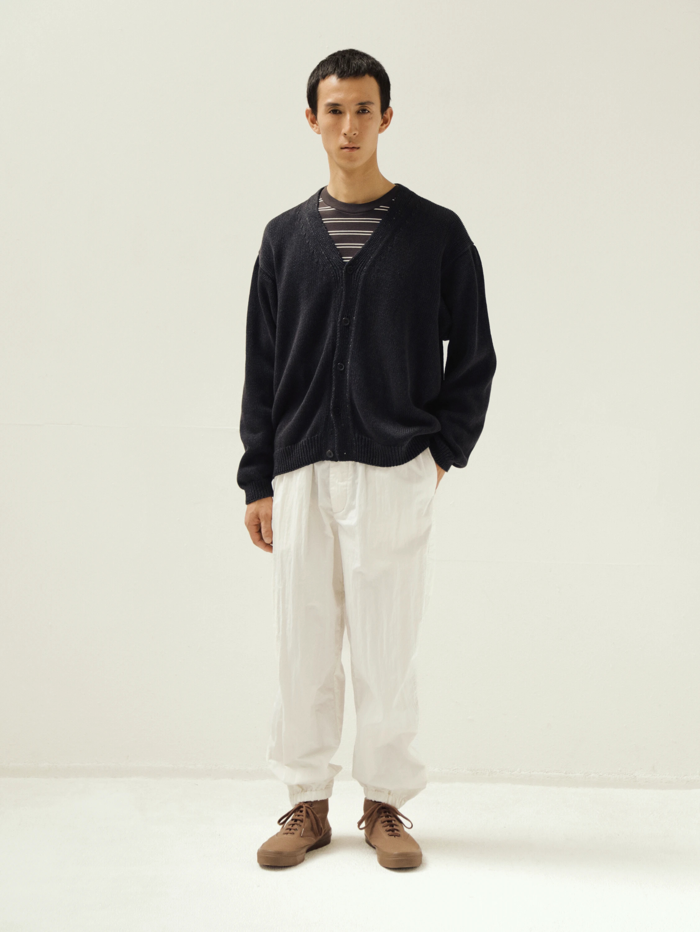 KAPTAIN SUNSHINE(キャプテンサンシャイン) |Cotton Washi Hand Frame Cardigan