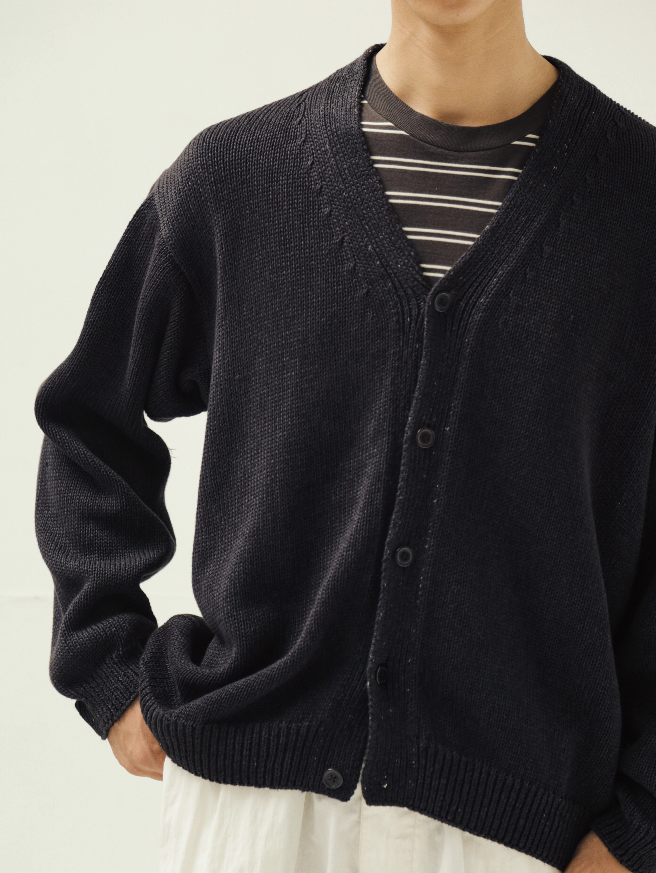 KAPTAIN SUNSHINE(キャプテンサンシャイン) |Cotton Washi Hand Frame Cardigan