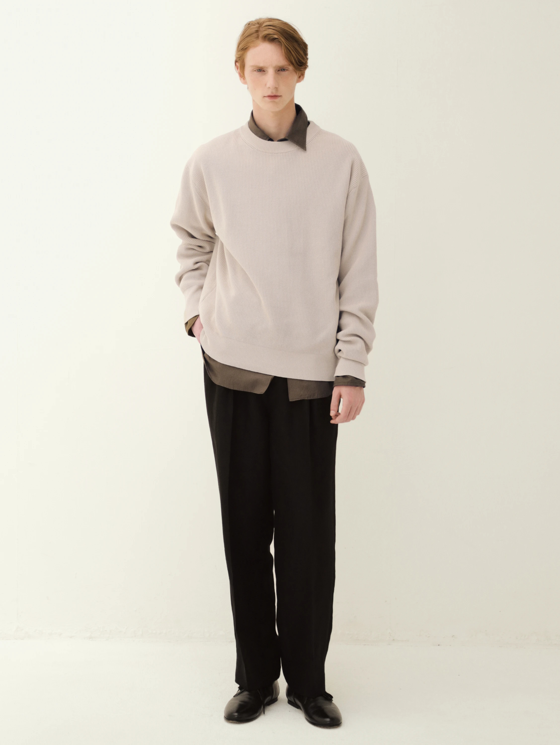 KAPTAIN SUNSHINE(キャプテンサンシャイン) |Cotton Rib Knit P/O