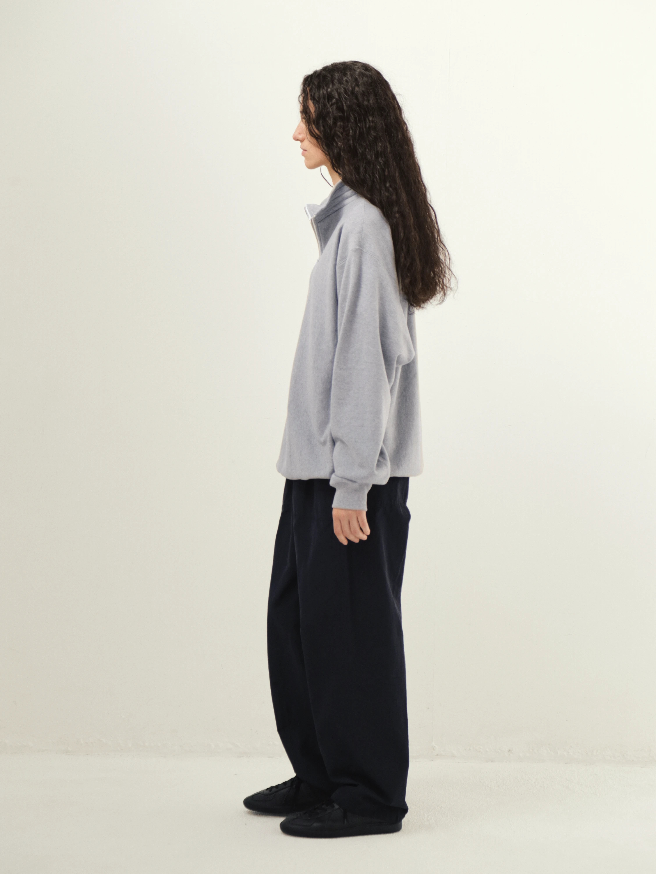 【ちょく】26SS Suvin Sweat Halfzip P/O Kaptain Sunshine : Suvin Sweat Halfzip P/O (FEATHER GREY) – Reggieshop