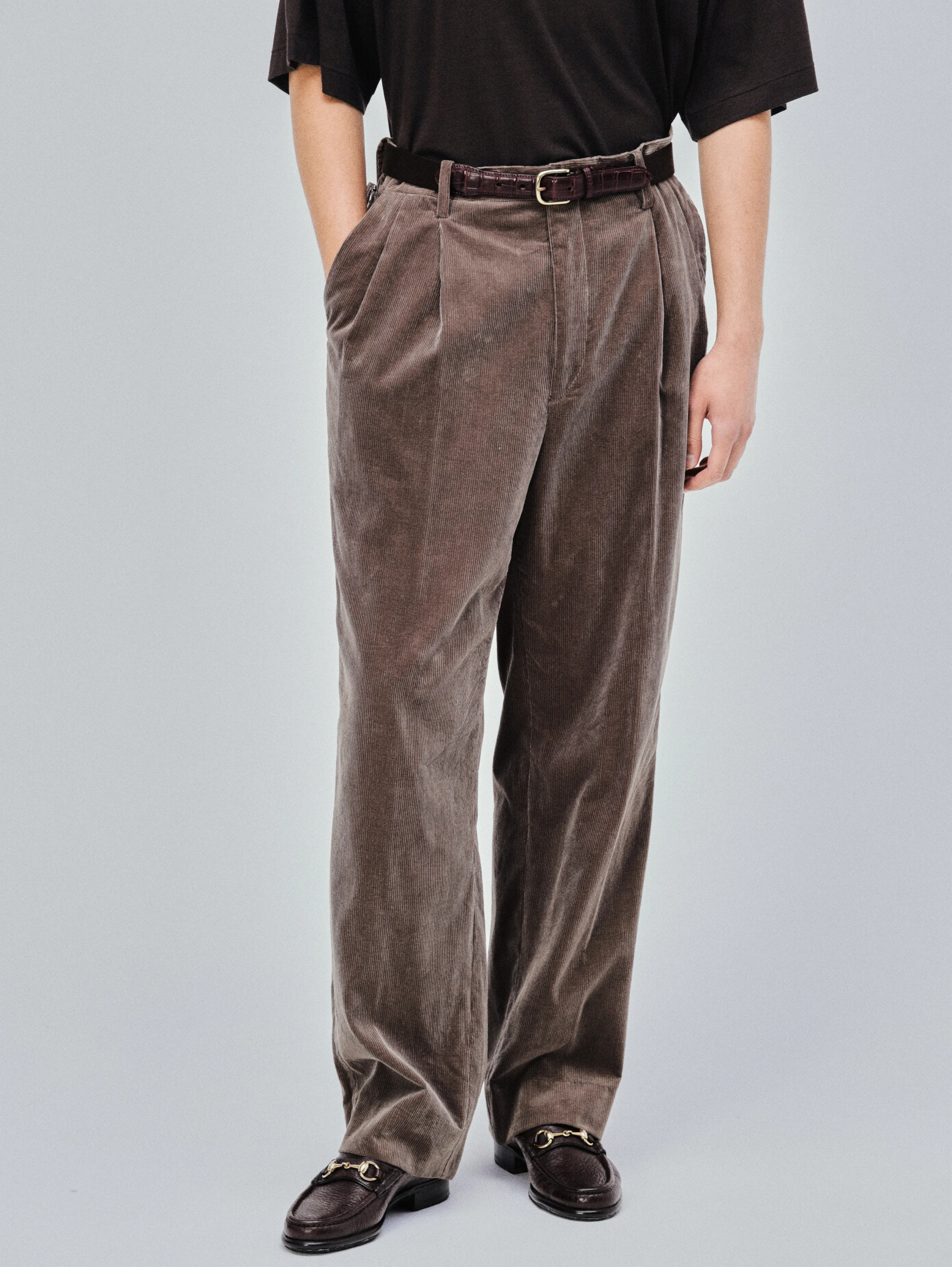 Cotton Corduroy Shoecut Slacks | BOTTOMS | KAPTAIN SUNSHINE ONLINE