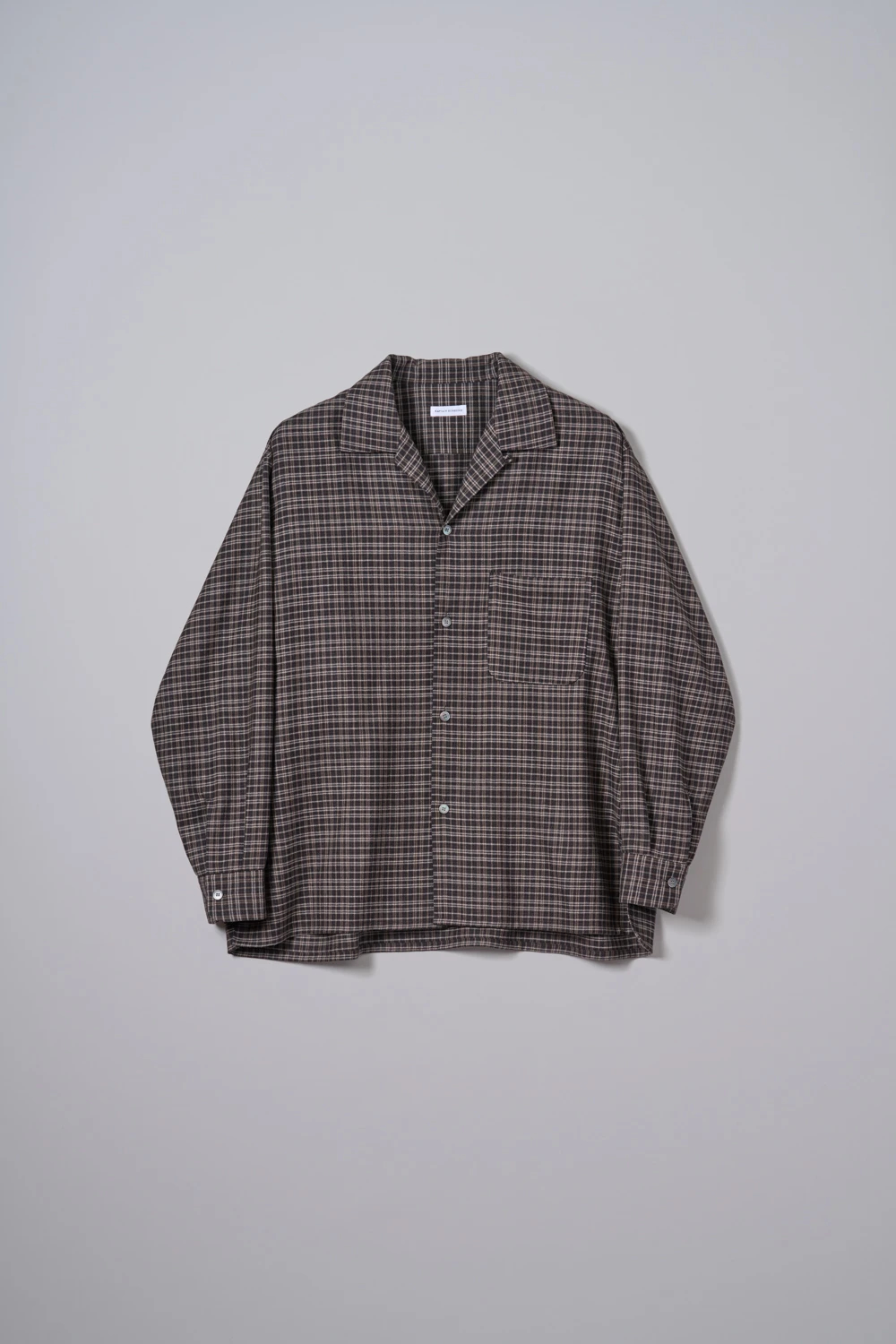 KAPTAIN SUNSHINE(キャプテンサンシャイン) |Wool Plaid Open Collar Shirt