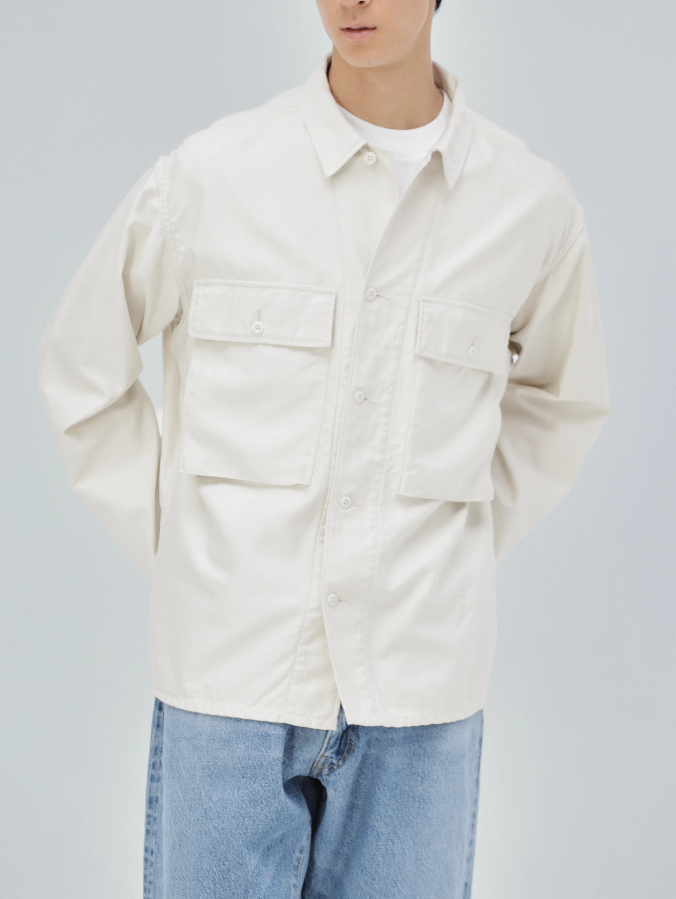 KAPTAIN SUNSHINE(キャプテンサンシャイン) |Cotton Satin Field Shirt Jacket