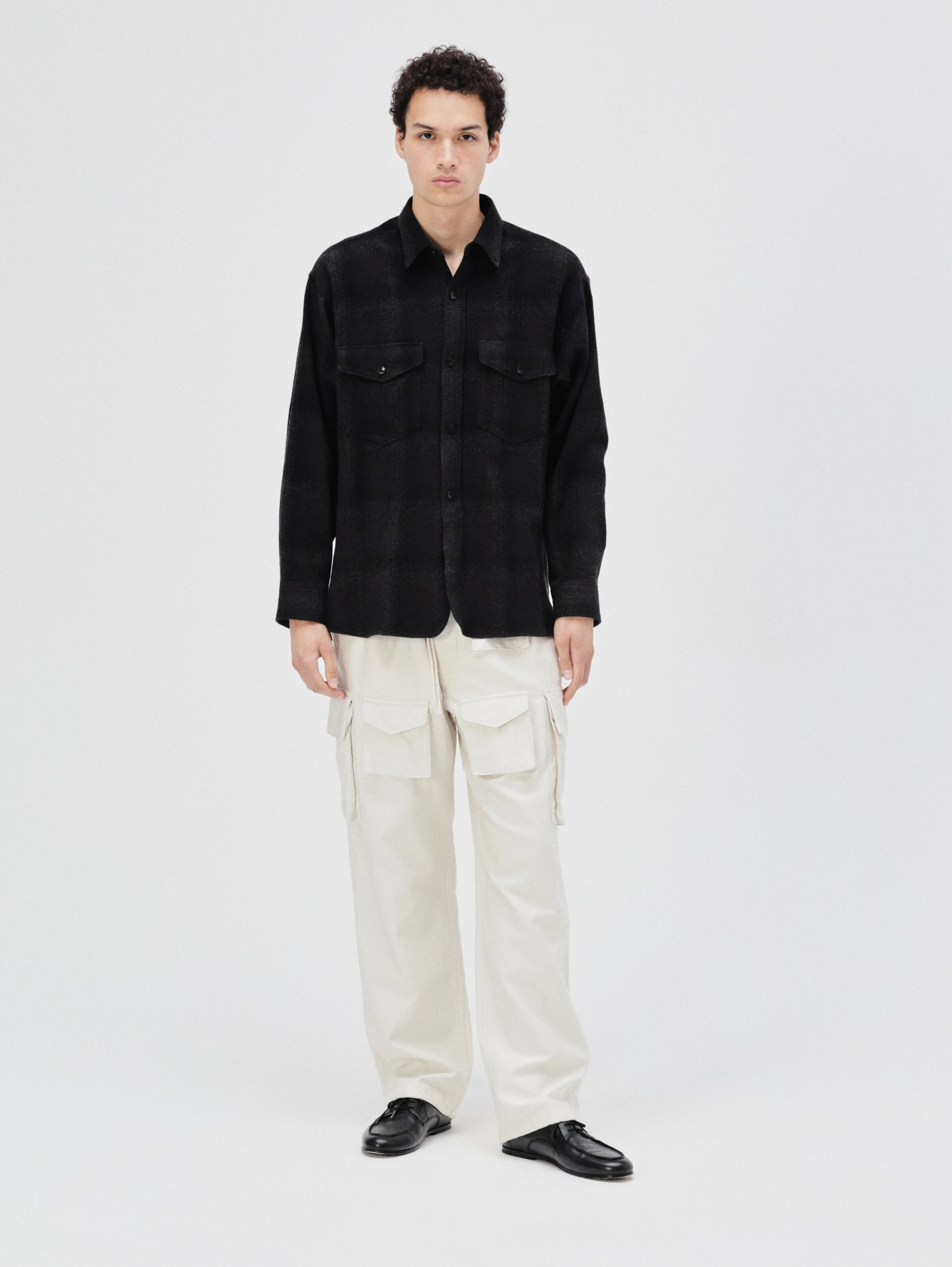 KAPTAIN SUNSHINE(キャプテンサンシャイン) |Alpaca Wool 2Pockets Shirt